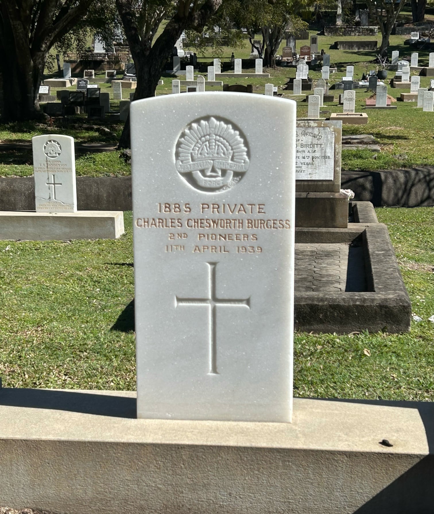 Charles Chesworth Burgess headstone